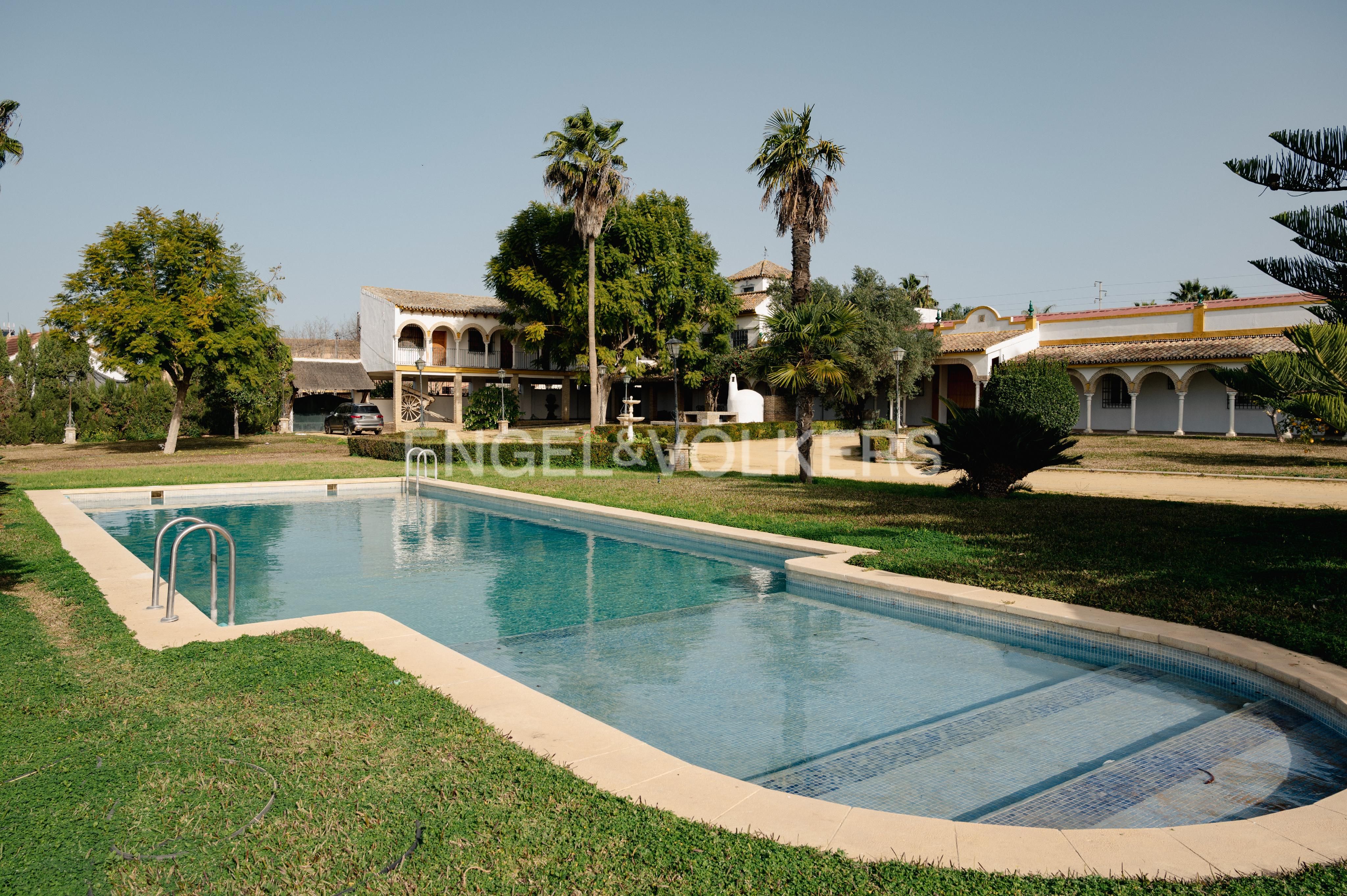 Piscina de Finca rústica en venda en Dos Hermanas amb Calefacció