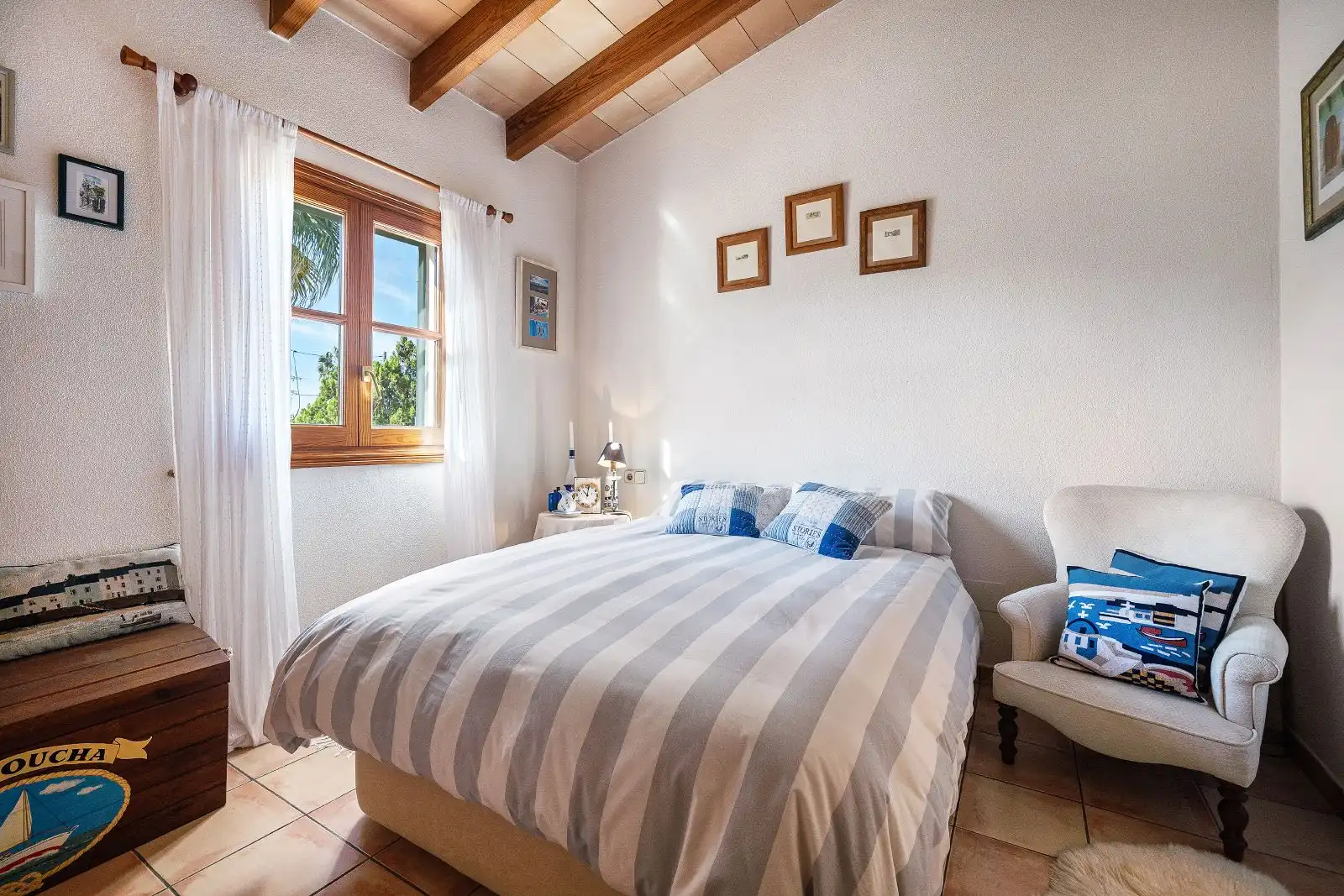 Schlafzimmer von Country house zum Verkauf in Andratx mit Klimaanlage, Heizung und Privatgarten