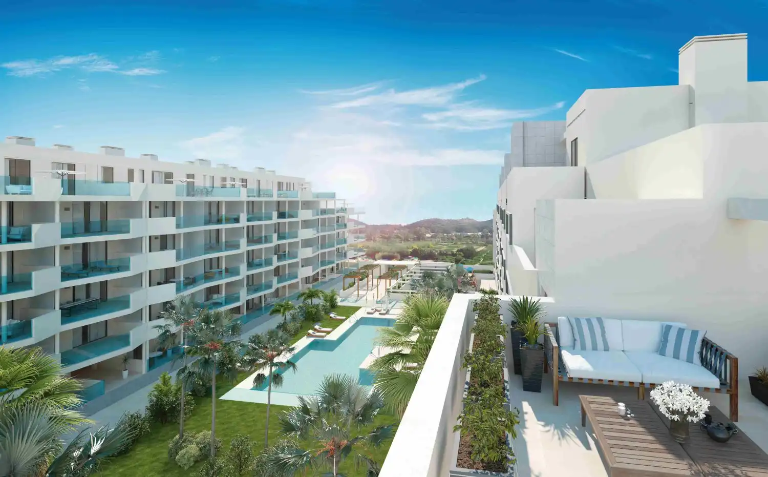 Bedroom of Flat for sale in Mijas  with Air Conditioner, Heating and Terrace