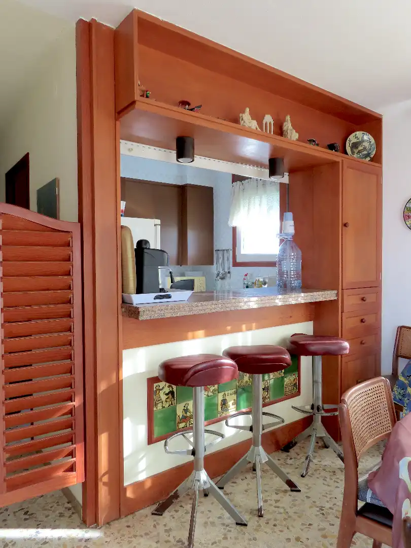 Cocina de Piso en venta en Empuriabrava con Jardín privado, Terraza y Amueblado