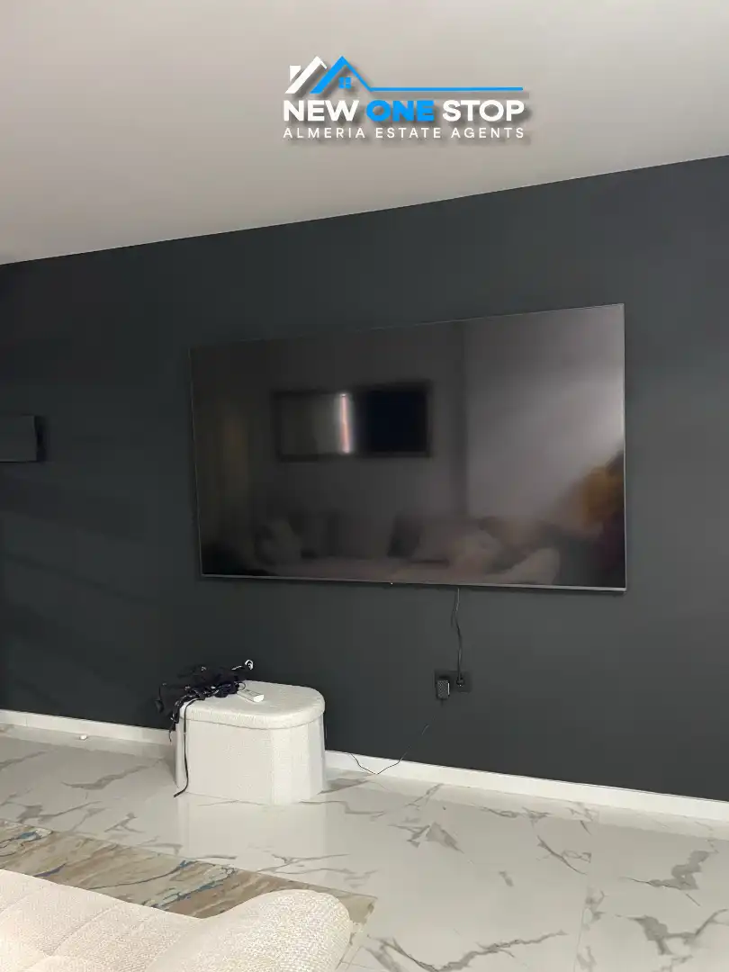Sala d'estar de Apartament en venda en Mojácar amb Aire condicionat, Calefacció i Jardí privat