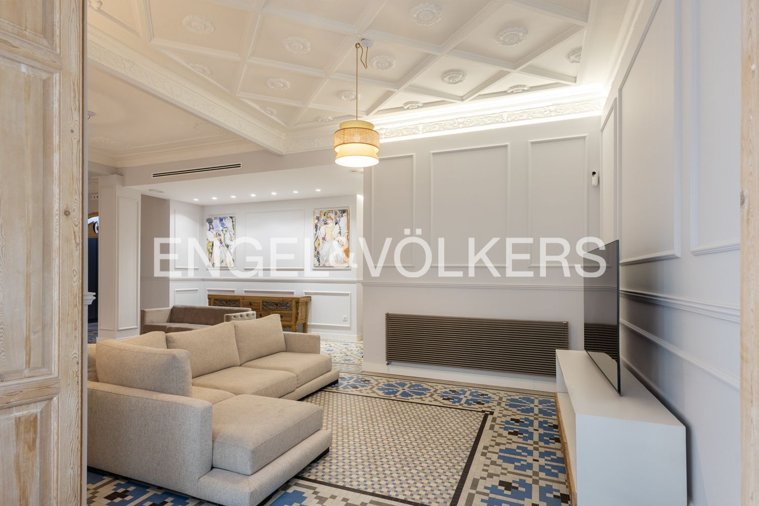 Living room of Apartment to rent in  Valencia Capital  with Air Conditioner, Heating and Furnished