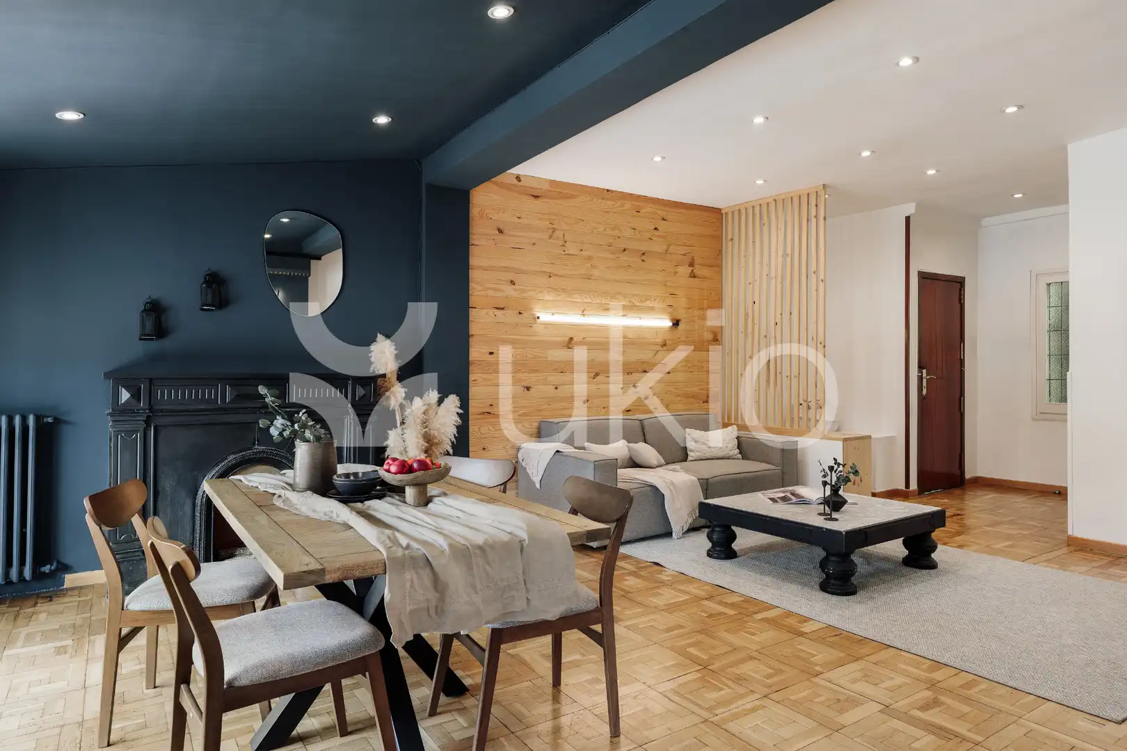 Sala de estar de Apartamento de alquiler en Barcelona con Aire acondicionado, Calefacción y Terraza
