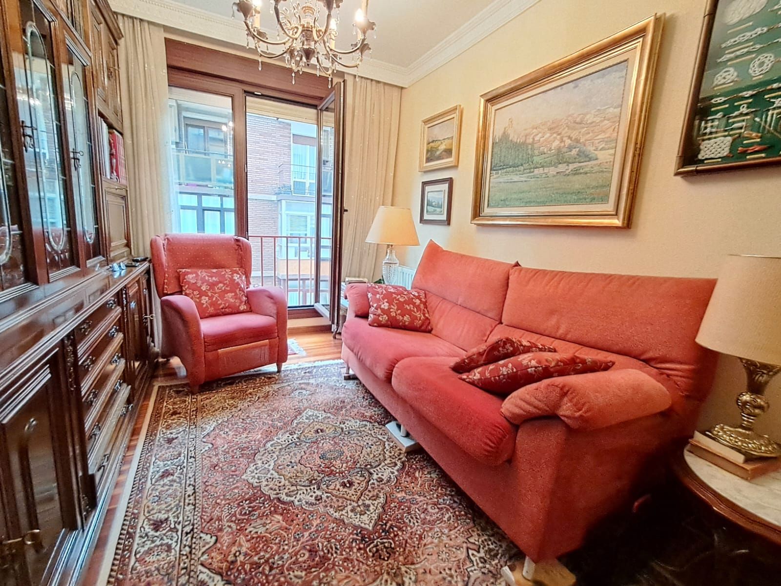 Living room of Flat for sale in Santurtzi   with Heating, Storage room and Furnished