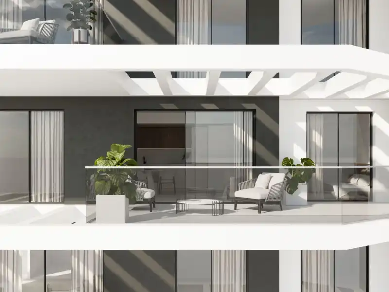 Terrace of Flat for sale in Calpe / Calp  with Air Conditioner, Private garden and Terrace