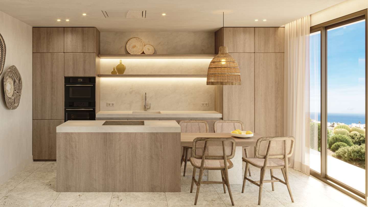 Cuina de Pis en venda en Mojácar amb Jardí privat, Terrassa i Piscina