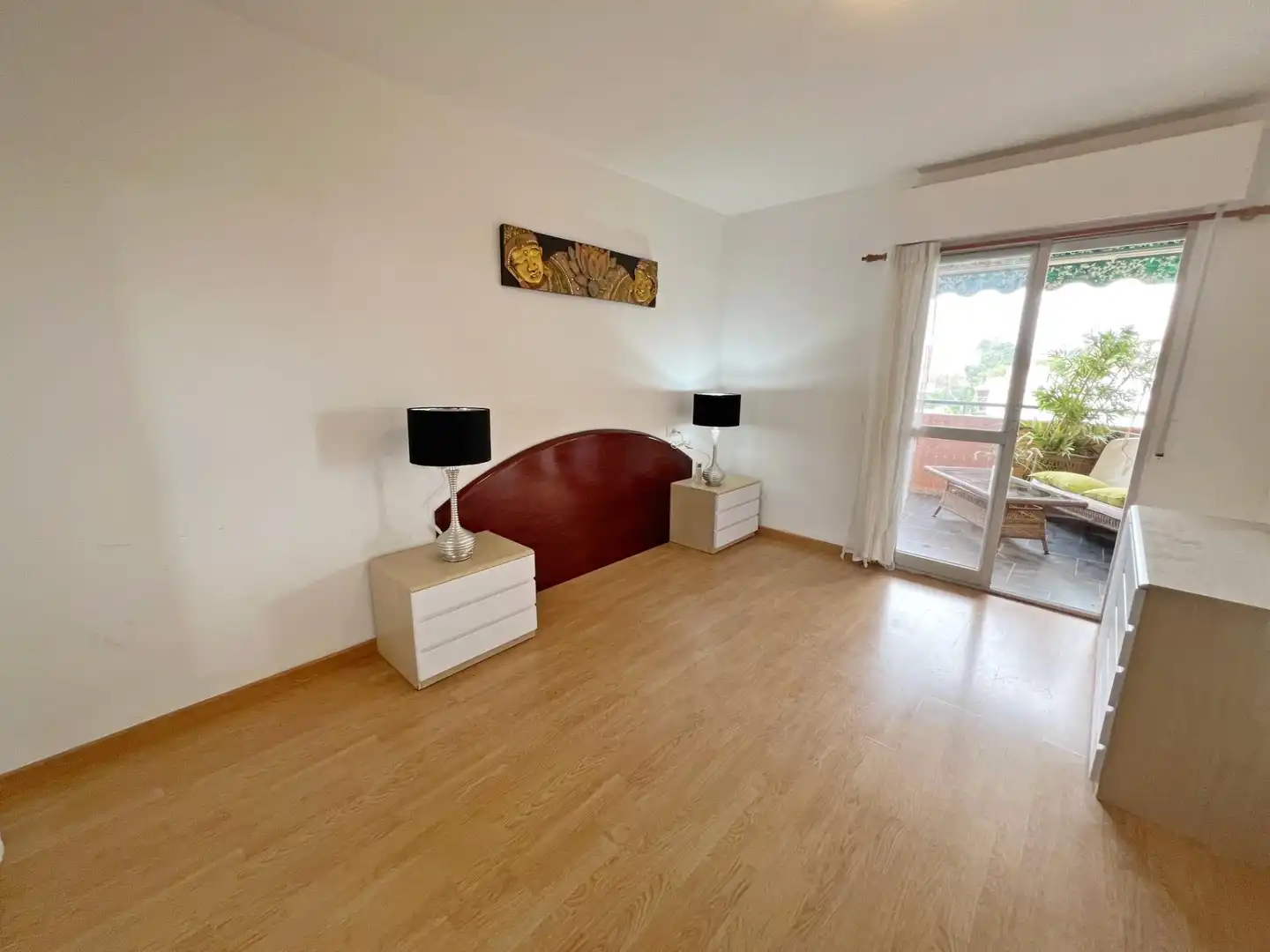 Schlafzimmer von Wohnung zum Verkauf in Torremolinos mit Klimaanlage, Privatgarten und Terrasse