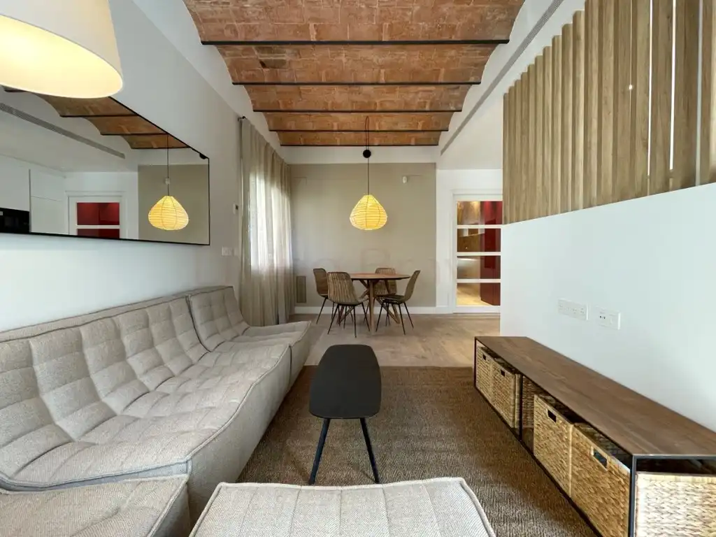 Sala de estar de Ático de alquiler en Barcelona