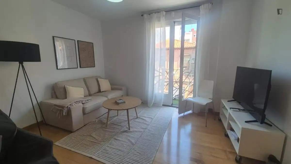 Living room of Apartments for rent in Madrid  with Air Conditioner, Heating and Furnished