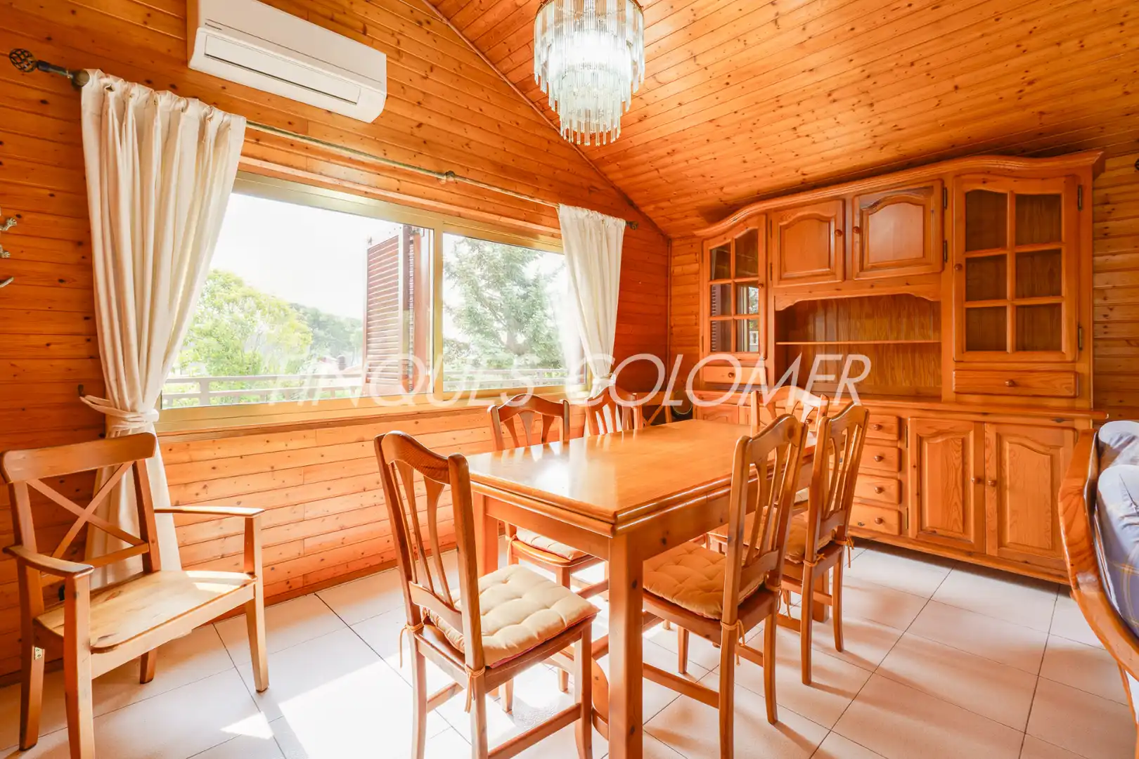 Dining room of Houses for sale in Rubí  with Air Conditioner, Private garden and Parquet flooring