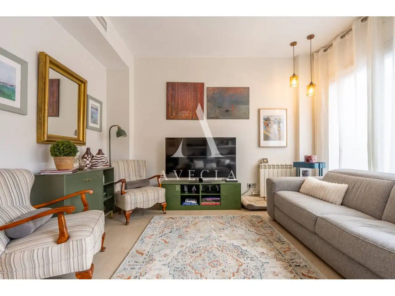 Living room of Detached homes for sale in Sant Cugat del Vallès  with Air Conditioner, Heating and Parquet flooring