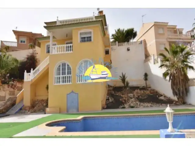 Vista exterior de Casa o chalet en venta en Mazarrón con Jardín privado, Terraza y Piscina