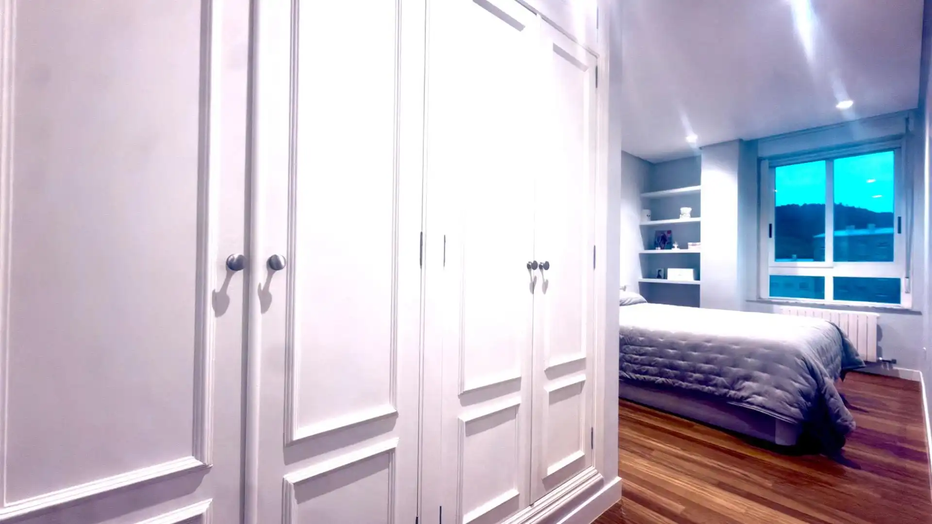 Bedroom of Flat for sale in Ourense Capital   with Heating, Parquet flooring and Furnished