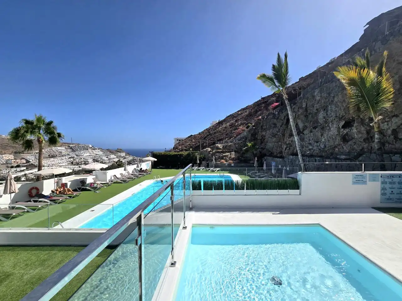 Swimming pool of Apartments for rent in Mogán  with Terrace, Furnished and Balcony