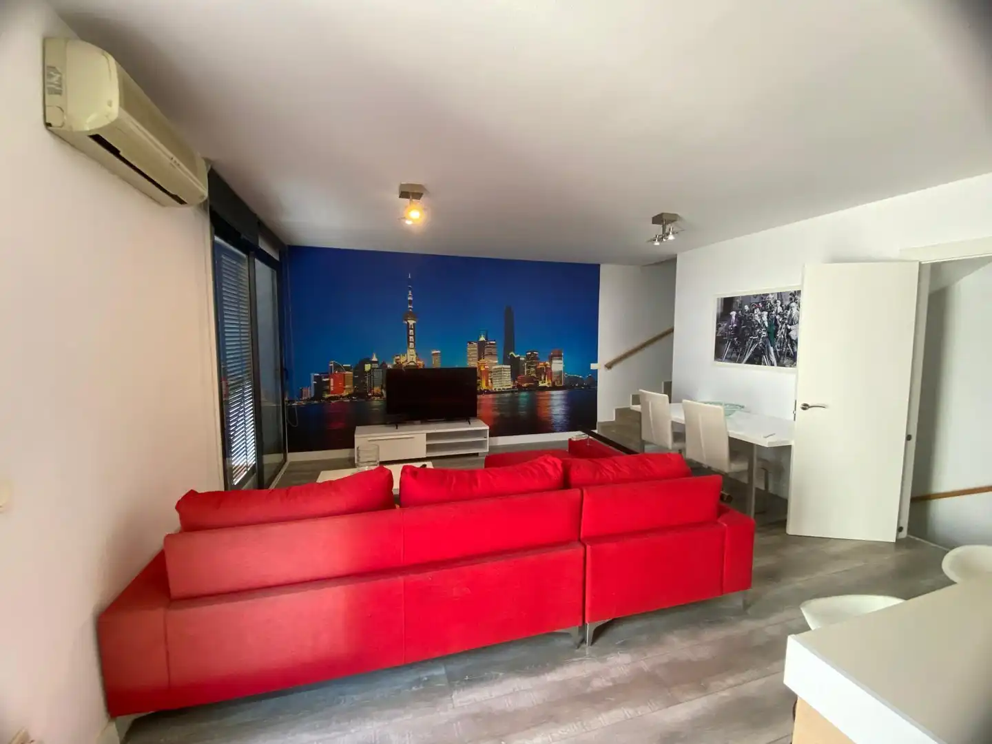 Living room of Detached homes for sale in Roda de Berà  with Air Conditioner, Parquet flooring and Terrace