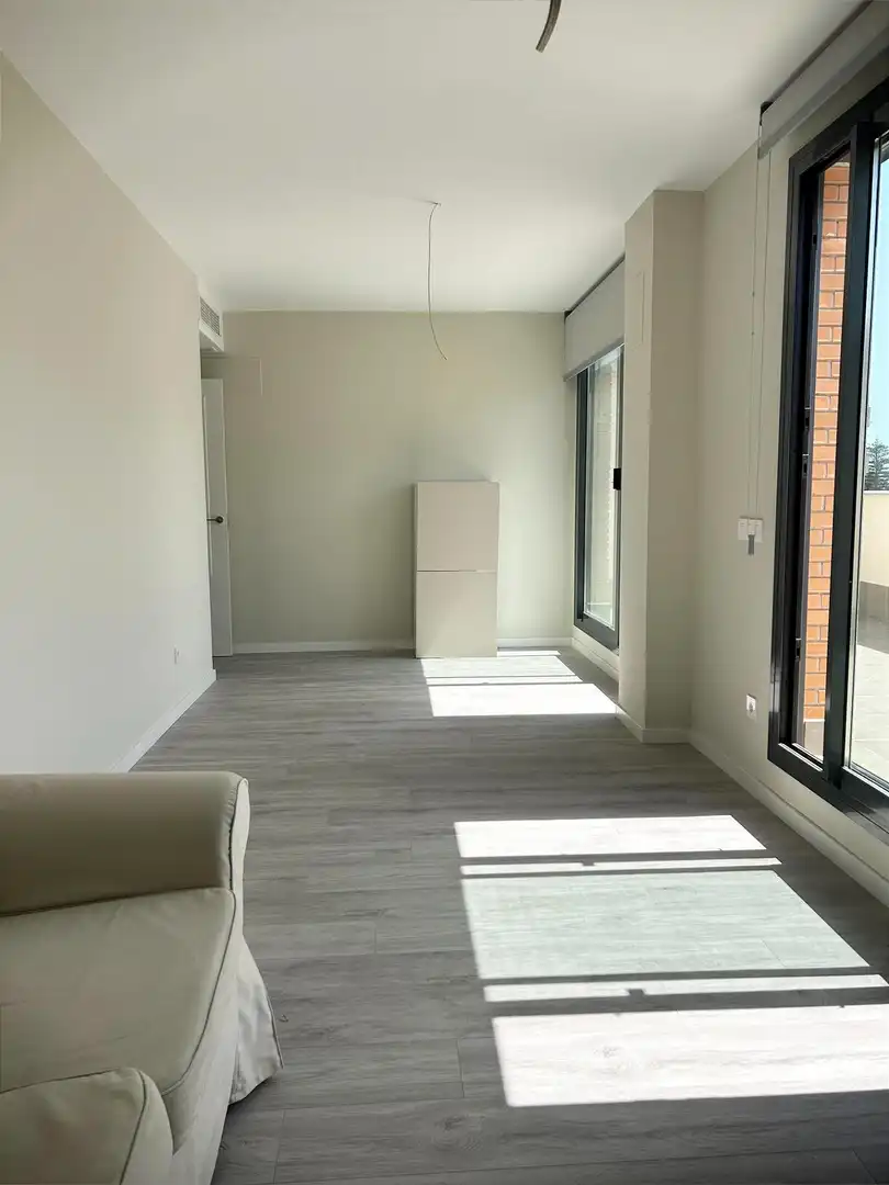 Sala de estar de Apartamento de alquiler en Dénia con Aire acondicionado, Jardín privado y Terraza