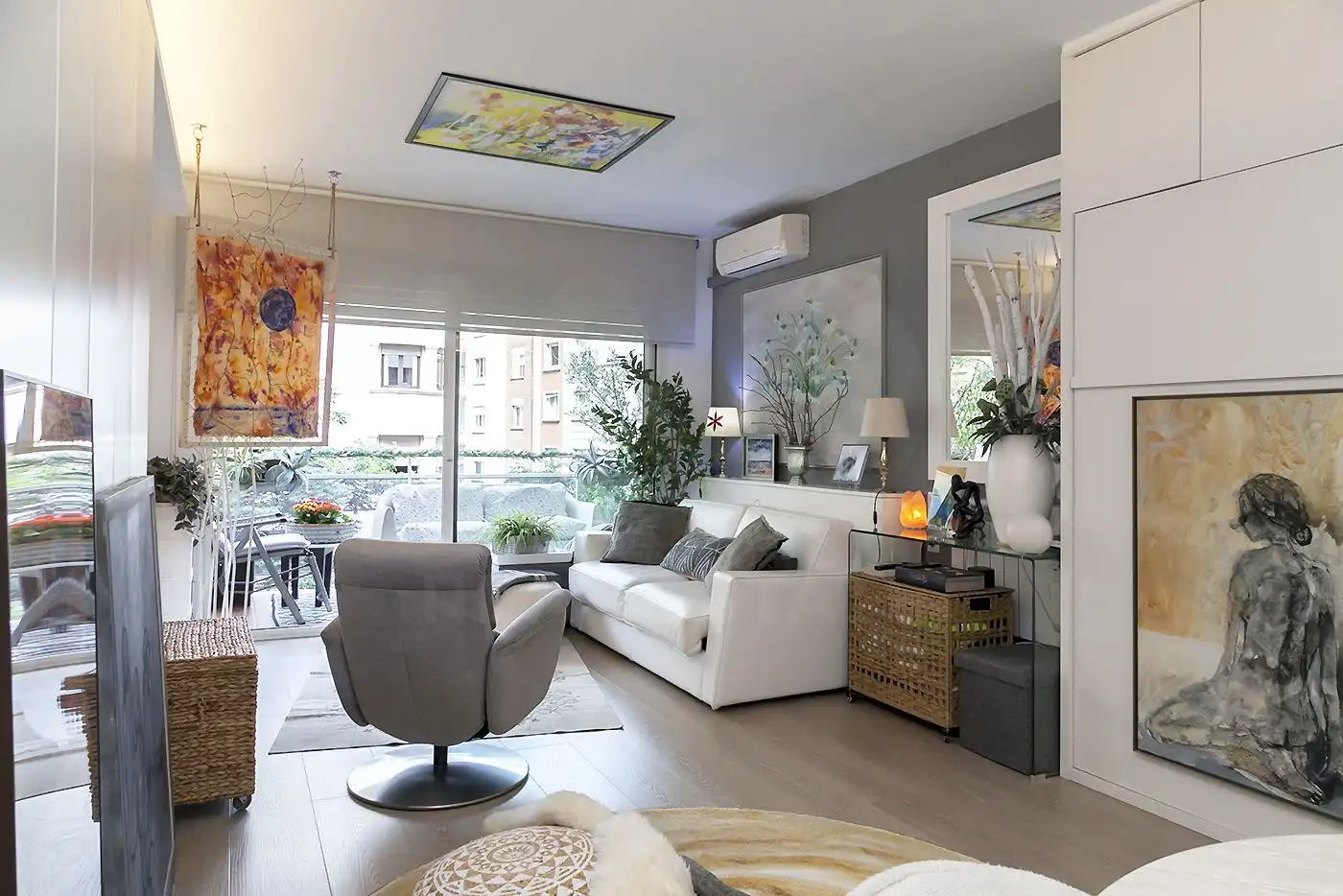 Sala de estar de Estudio en venta en Barcelona con Aire acondicionado y Calefacción