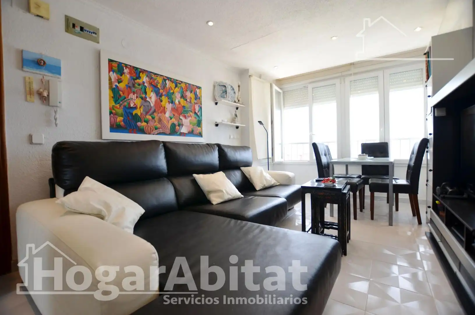 Living room of Flat for sale in Gandia  with Air Conditioner, Private garden and Community pool