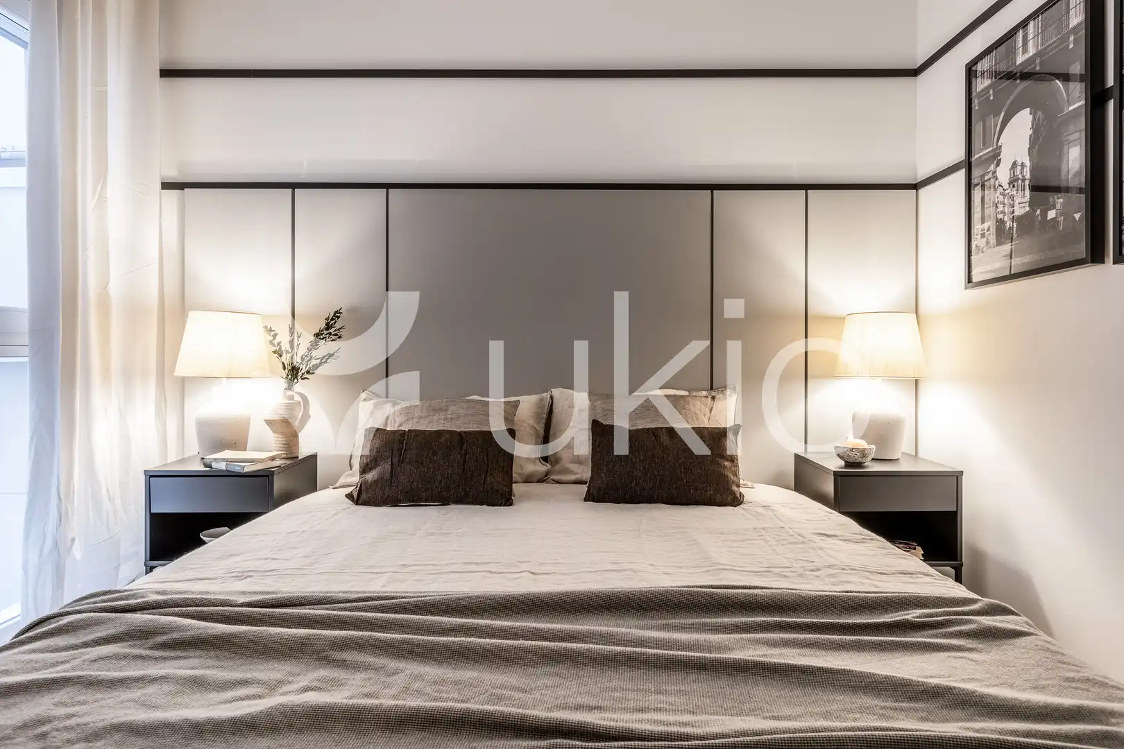 Schlafzimmer von Wohnungen zur Miete in Madrid mit Klimaanlage, Heizung und Möbliert