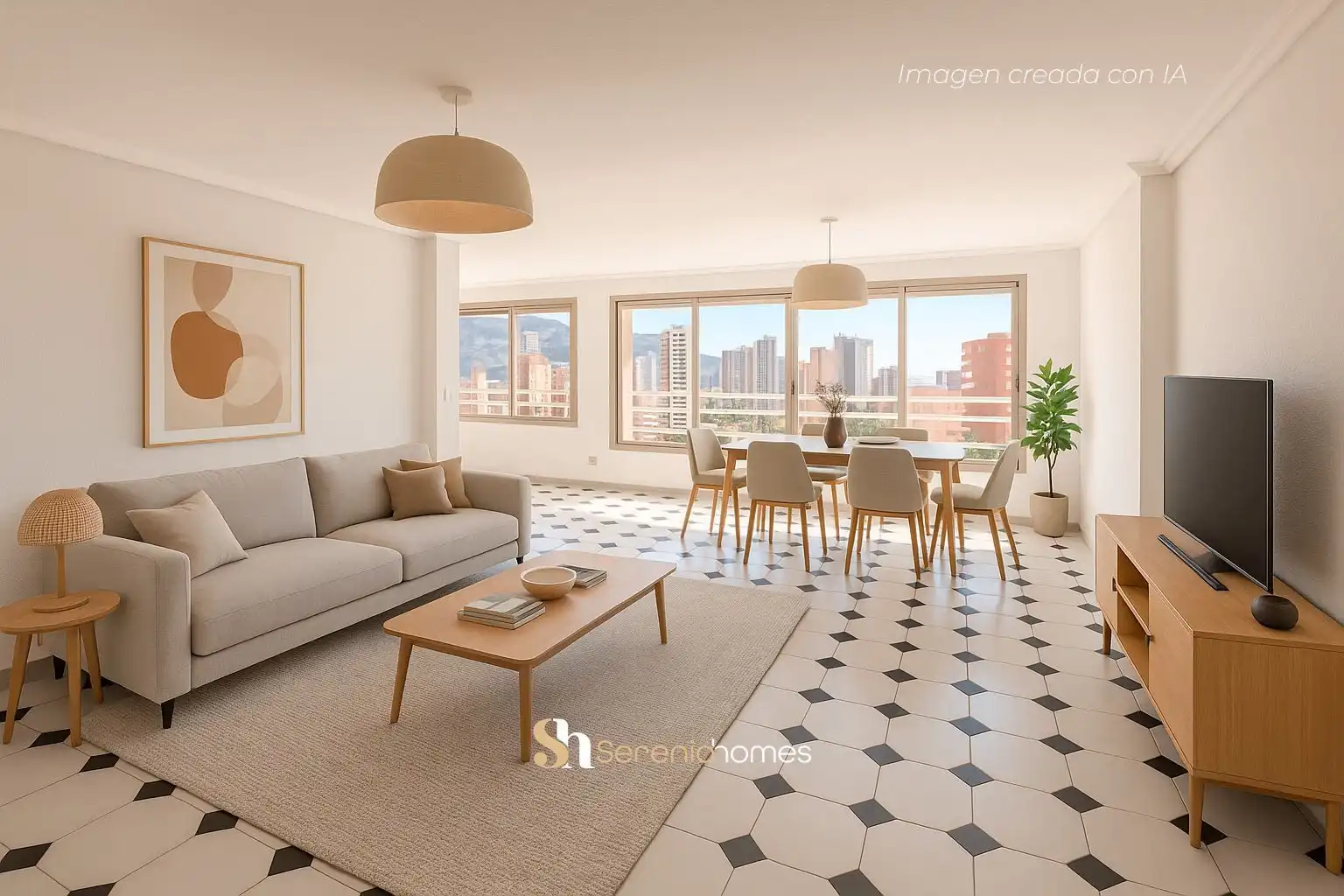 Sala de estar de Piso en venta en Benidorm con Aire acondicionado, Calefacción y Piscina comunitaria