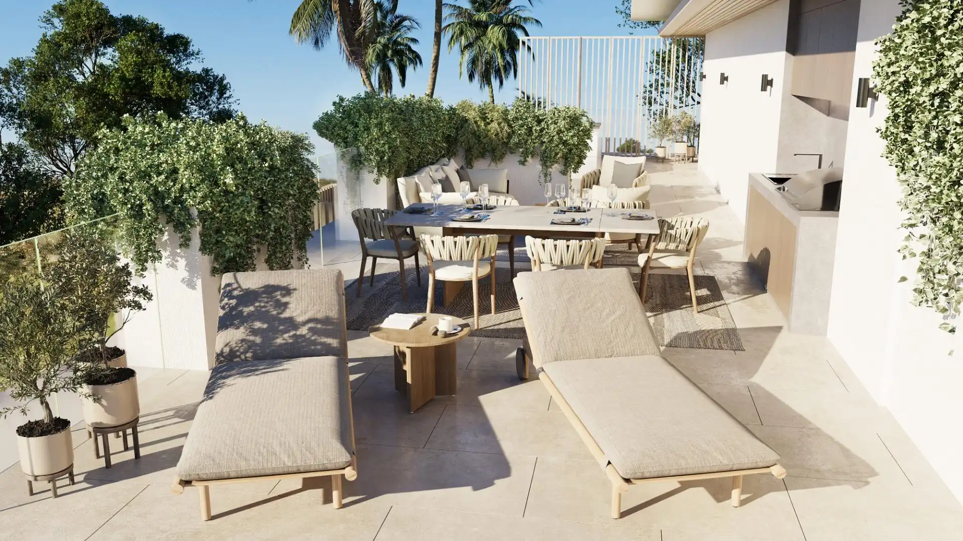 Terrace of Apartments for sale in Estepona  with Air Conditioner, Heating and Private garden