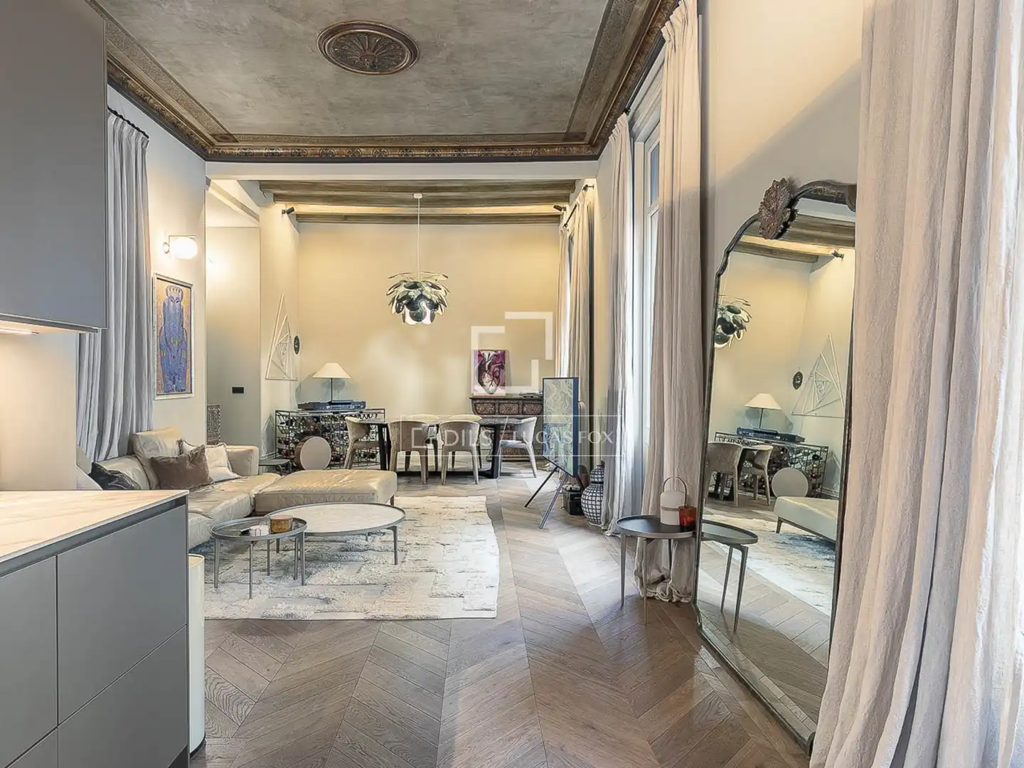 Wohnzimmer von Wohnung zum Verkauf in Barcelona mit Klimaanlage, Heizung und Möbliert