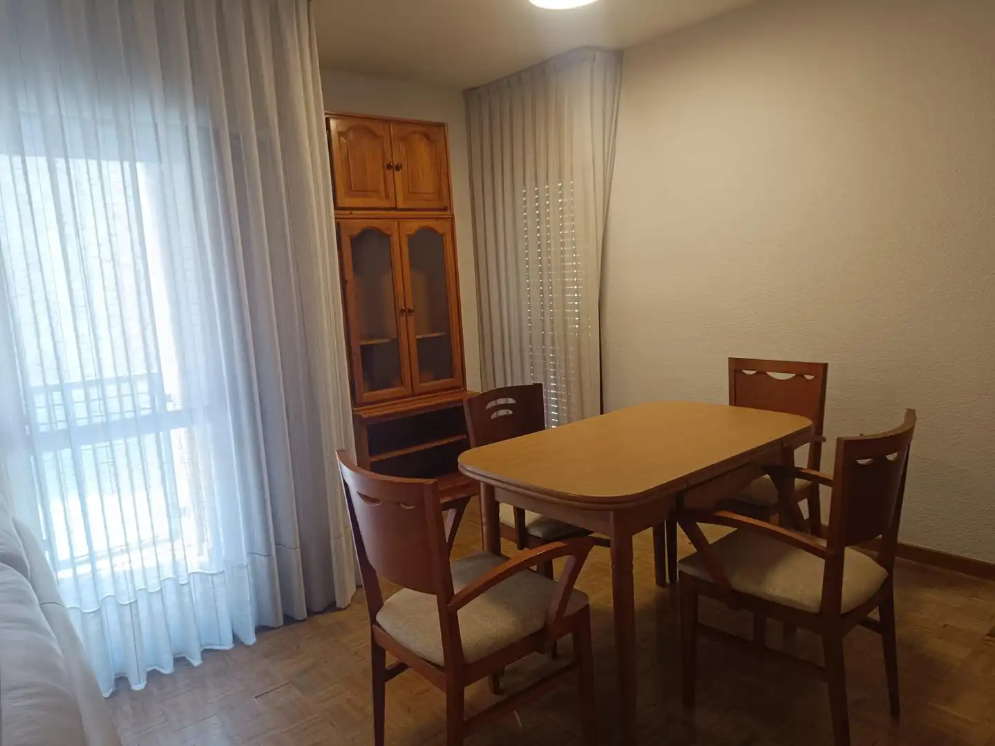 Dining room of Flat for rent in Elche / Elx  with Parquet flooring and Furnished
