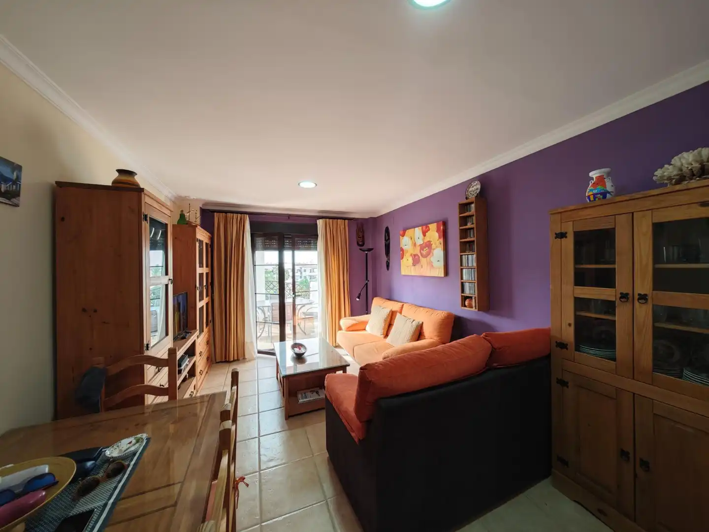 Sala de estar de Apartamento en venta en Chiclana de la Frontera con Jardín privado, Terraza y Amueblado