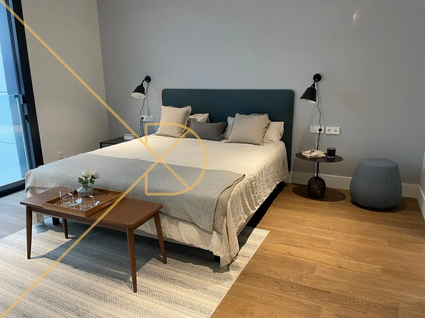 Schlafzimmer von Wohnung zum Verkauf in Barcelona mit Klimaanlage, Heizung und Parkett