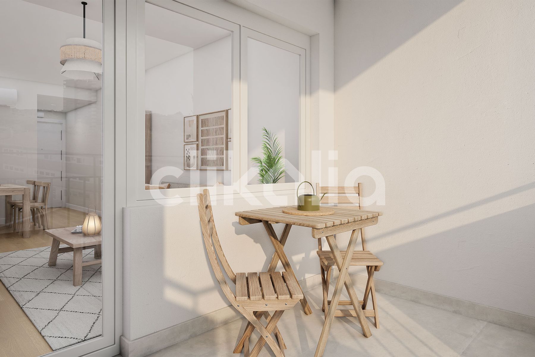 Balcony of Flat for sale in  Madrid Capital  with Air Conditioner, Heating and Terrace