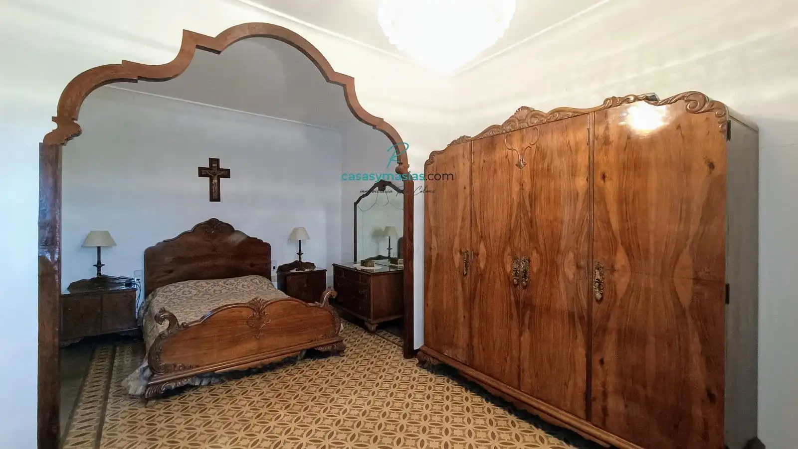 Habitación de Finca rústica de alquiler en Font-rubí con Aire acondicionado, Calefacción y Jardín privado
