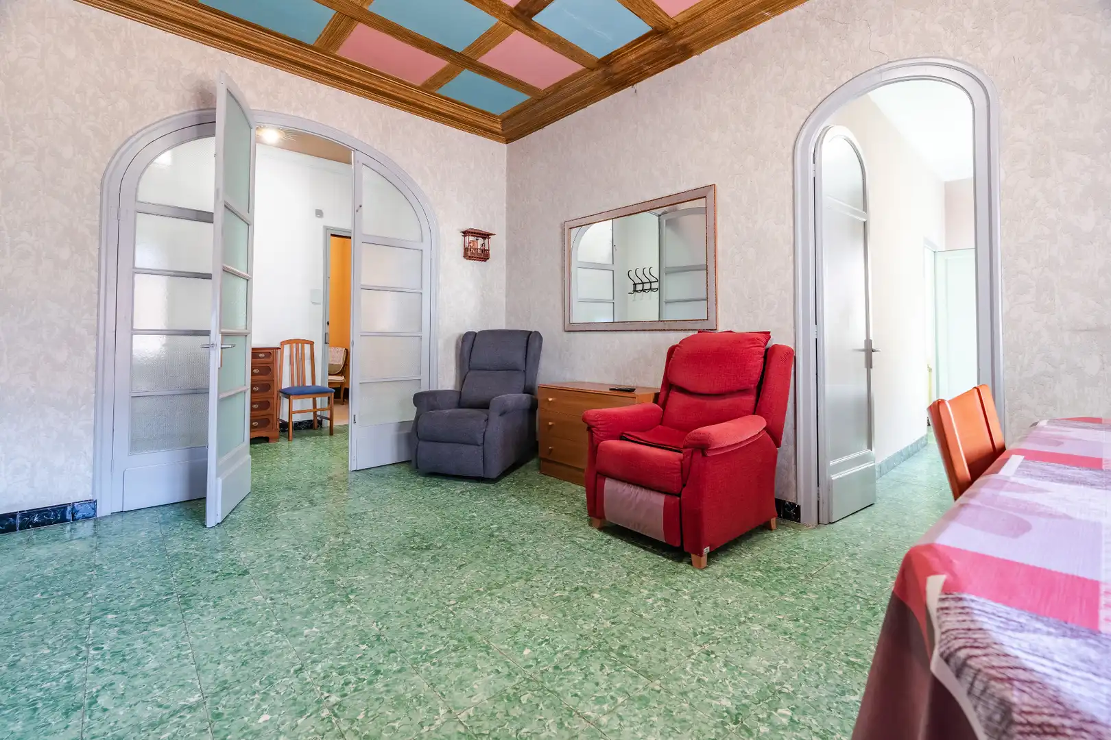 Wohnzimmer von Haus oder Chalet zum Verkauf in La Pobla de Mafumet mit Klimaanlage, Heizung und Privatgarten