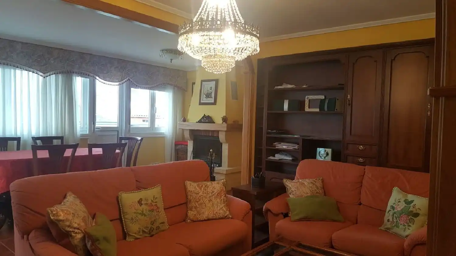 Sala de estar de Piso de alquiler en A Coruña Capital  con Calefacción, Terraza y Amueblado