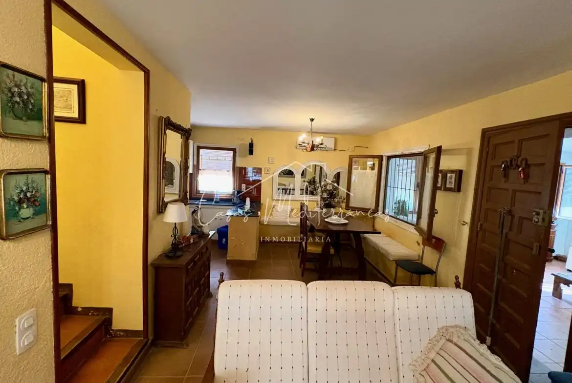 Sala de estar de Finca rústica en venta en Mont-roig del Camp con Jardín privado, Terraza y Piscina