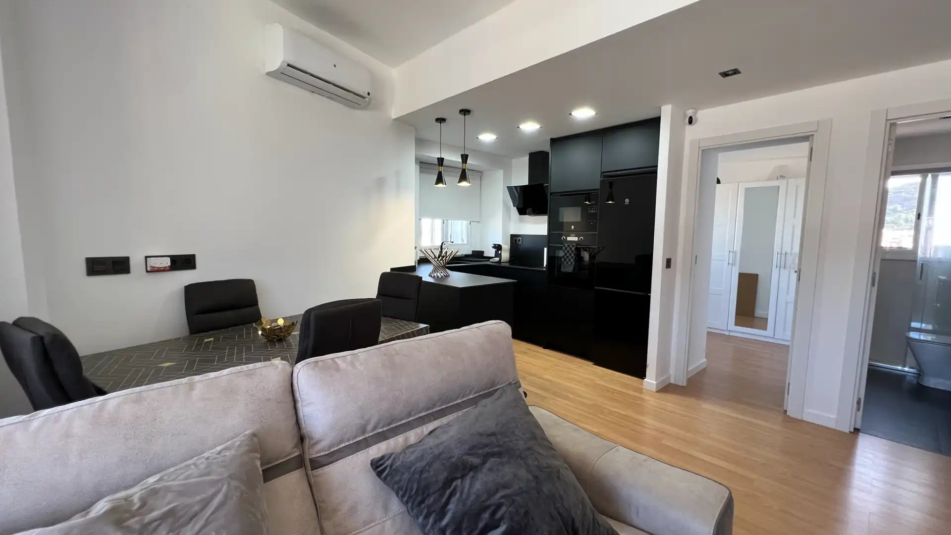 Living room of Flat for sale in La Vall d'Uixó  with Air Conditioner, Terrace and Furnished