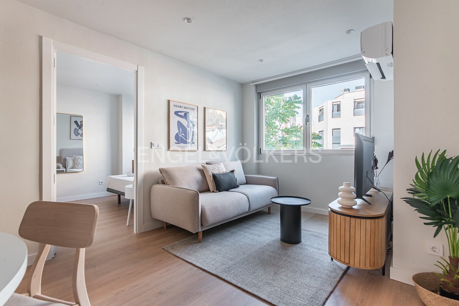 Living room of Apartment to rent in  Madrid Capital  with Air Conditioner, Heating and Furnished