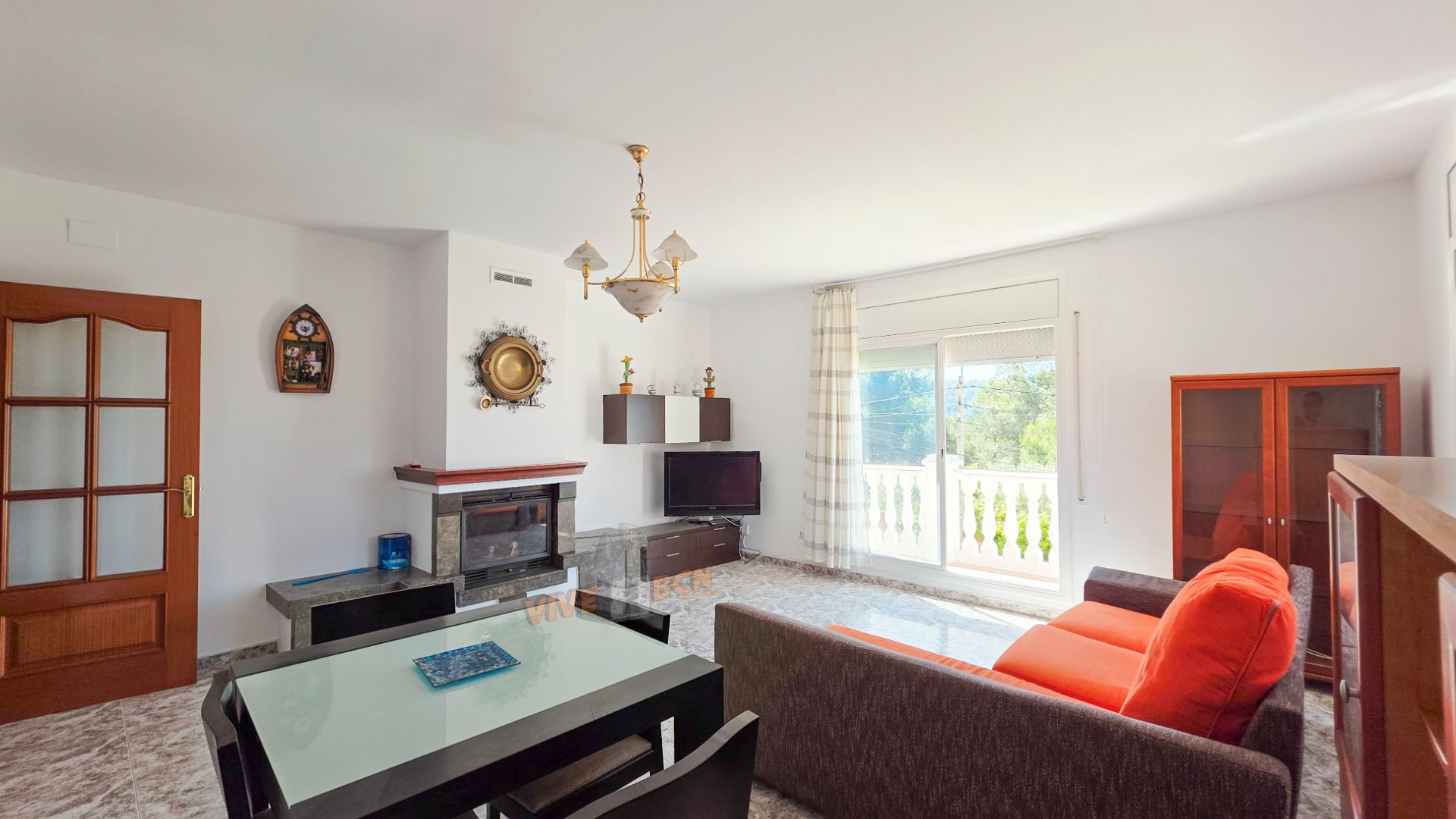 Living room of House or chalet for sale in Vallirana  with Private garden, Terrace and Swimming Pool