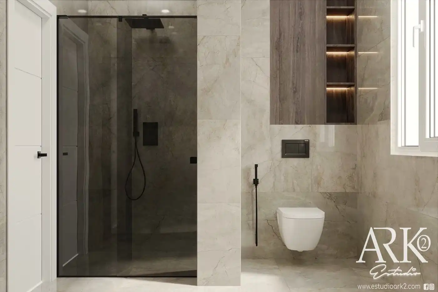 Badezimmer von Wohnungen zum Verkauf in Gandia mit Klimaanlage, Terrasse und Möbliert