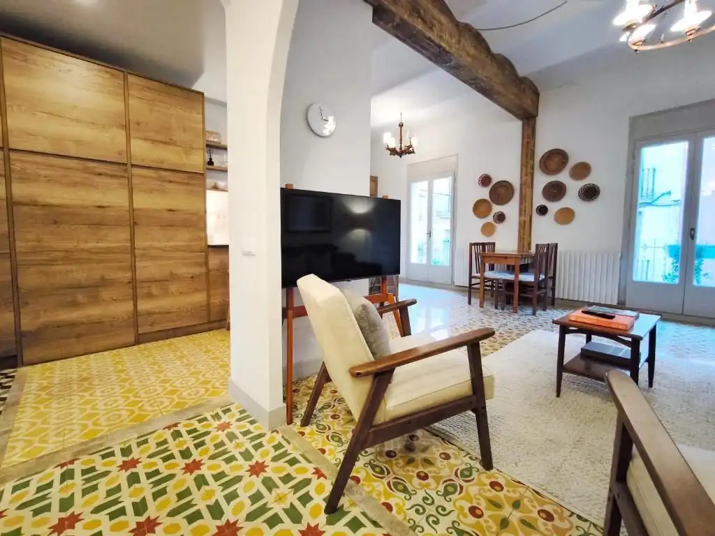 Wohnzimmer von Wohnung zum Verkauf in Campdevànol mit Heizung, Terrasse und Möbliert