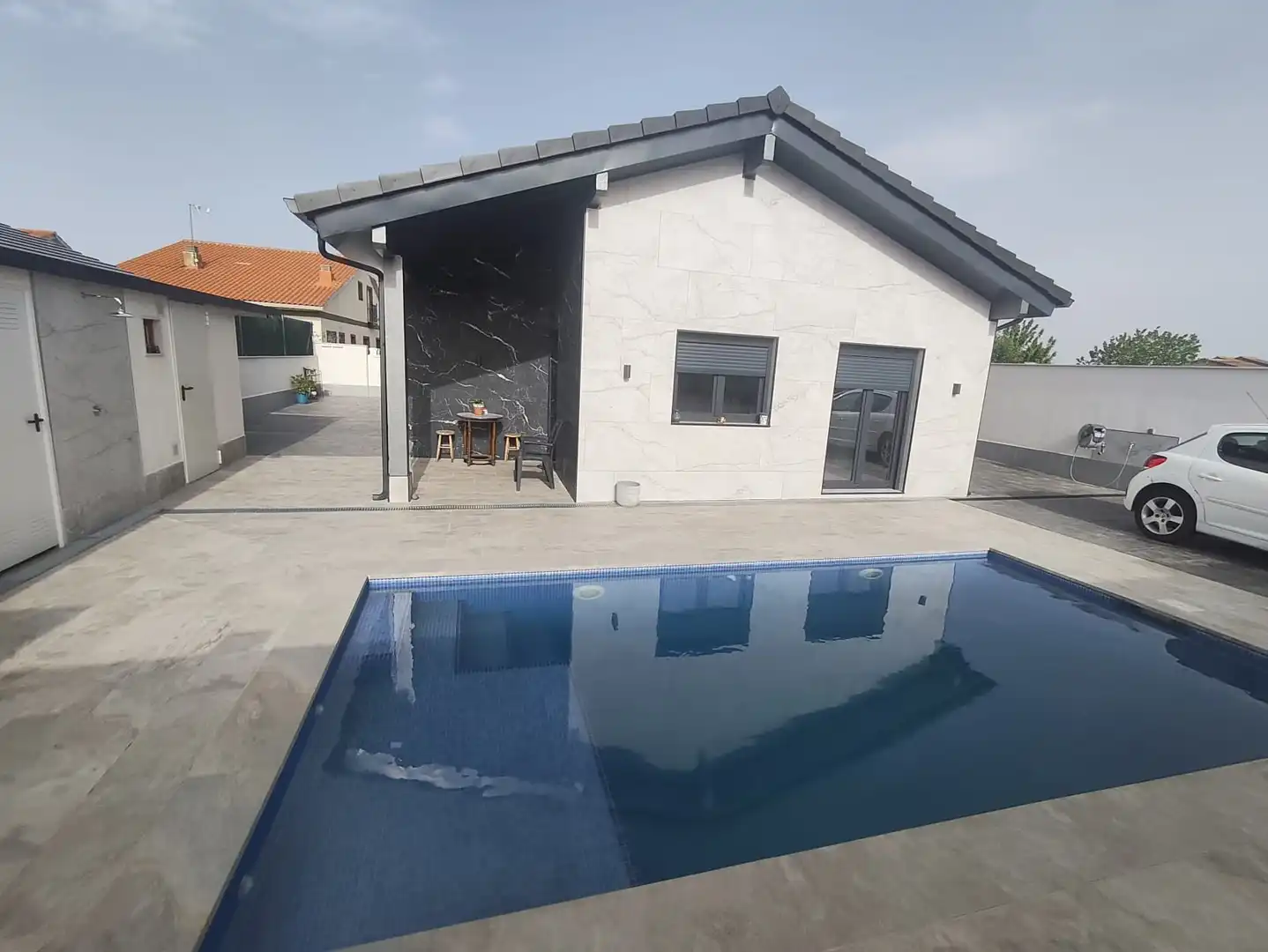 Swimming pool of Houses for sale in Las Ventas de Retamosa  with Air Conditioner, Heating and Storage room