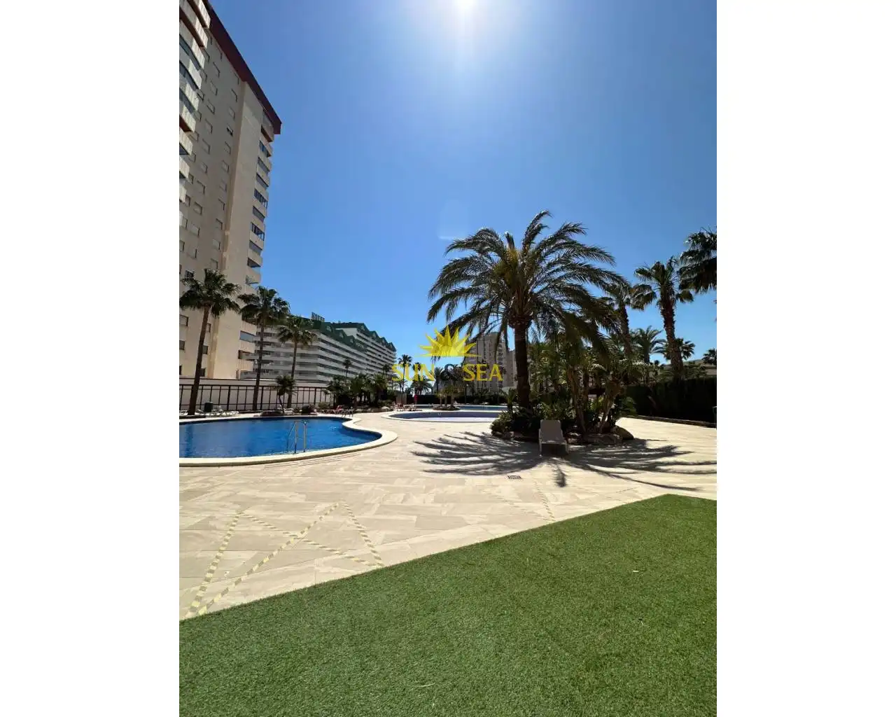 Piscina de Piso de alquiler en Calpe / Calp con Aire acondicionado, Calefacción y Jardín privado