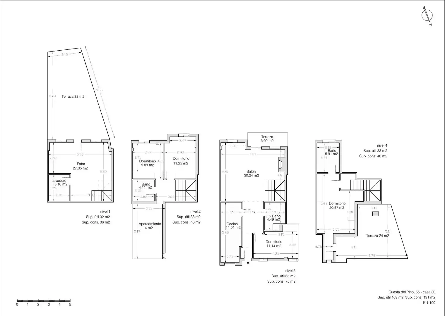 Casa a schiera con terrazza in vendita a del Pino 65, imagen 59