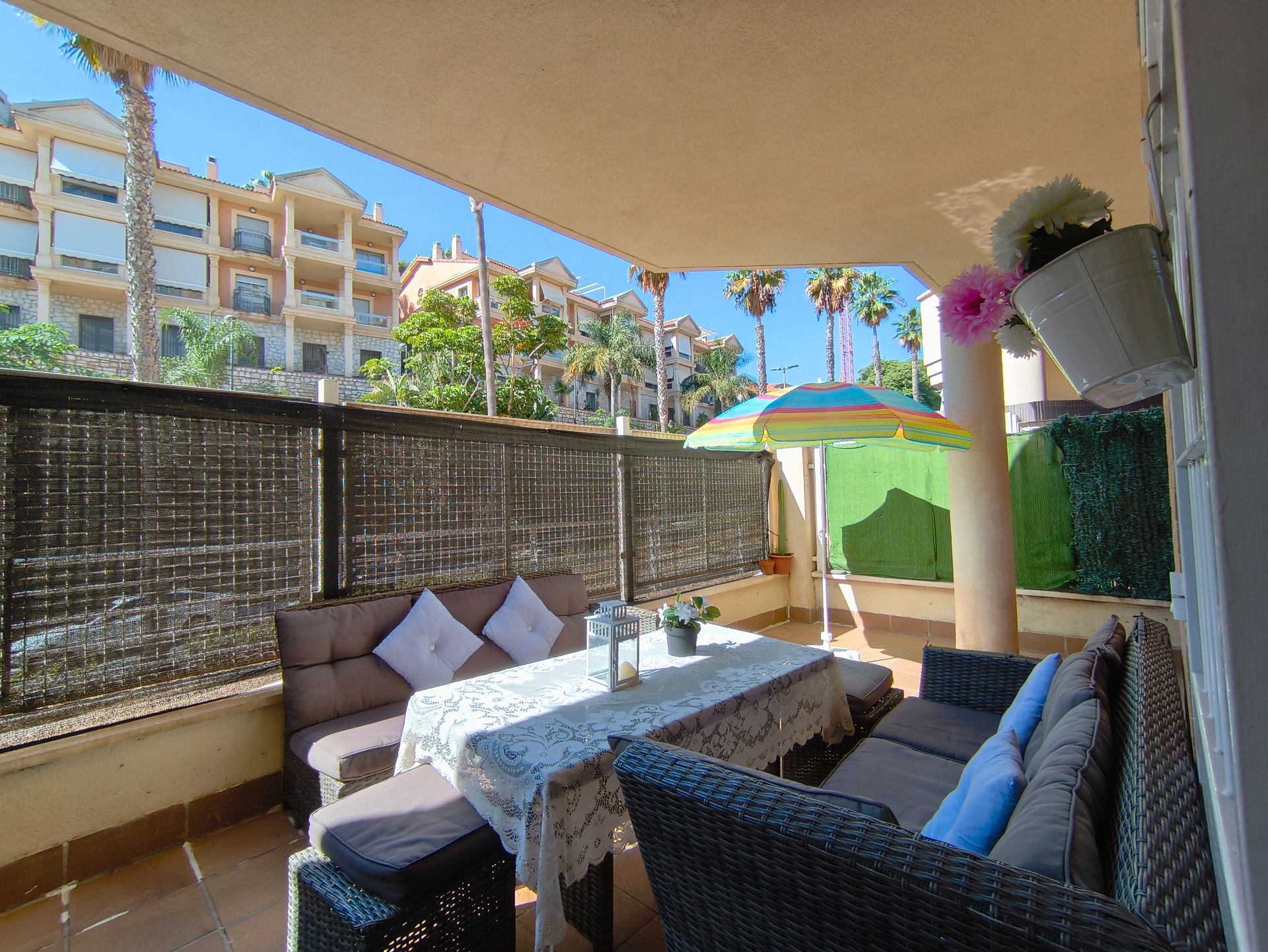 Terrace of Flat to rent in Benalmádena  with Air Conditioner, Heating and Terrace
