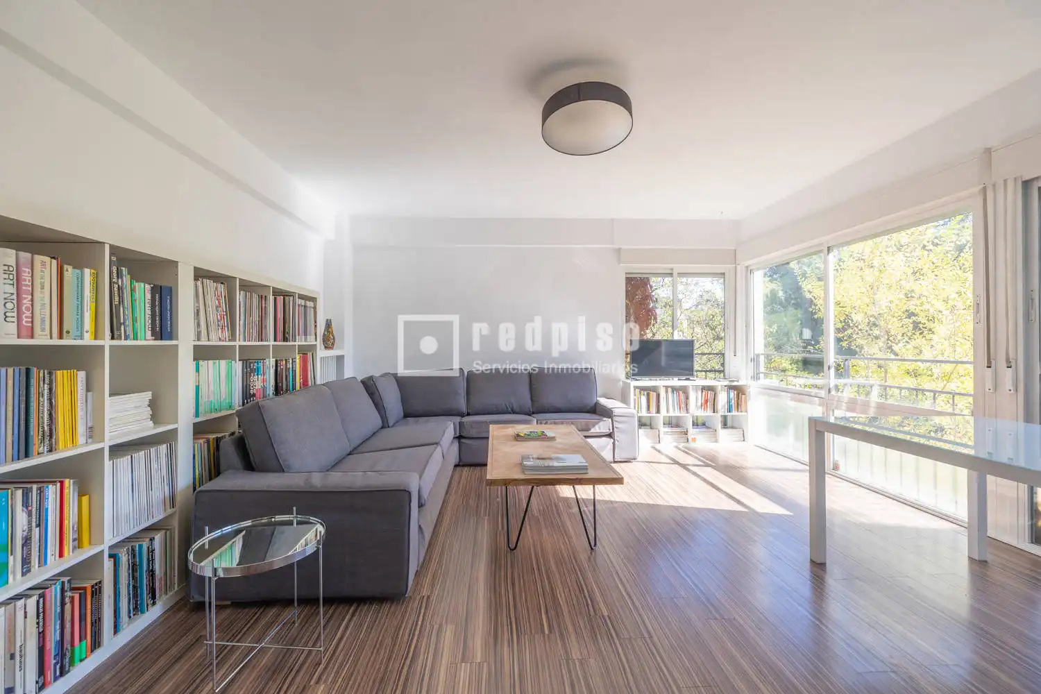 Wohnzimmer von Wohnung zum Verkauf in Madrid mit Heizung, Privatgarten und Abstellraum