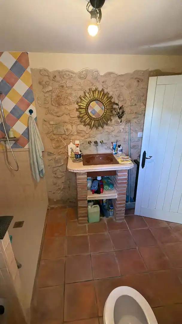 Badezimmer von Country house zum Verkauf in Vandellòs i l'Hospitalet de l'Infant mit Abstellraum