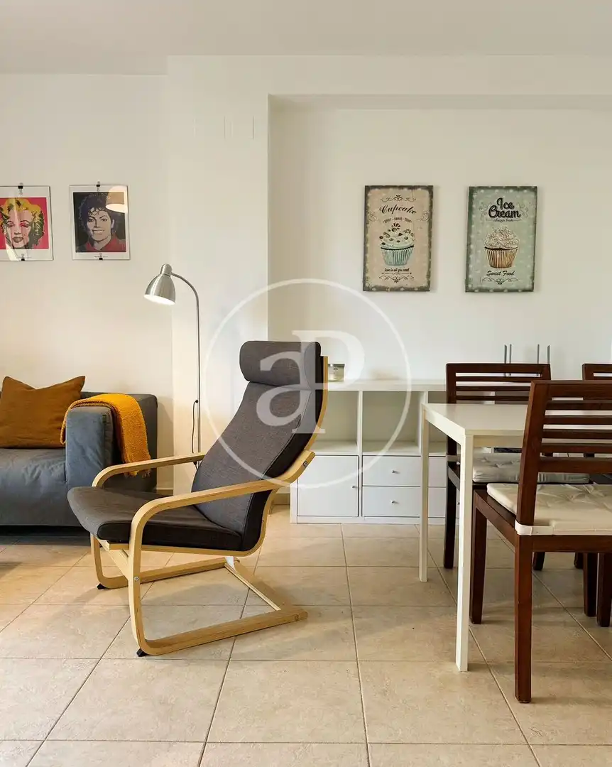 Sala de estar de Piso de alquiler en Jávea / Xàbia con Aire acondicionado, Calefacción y Jardín privado