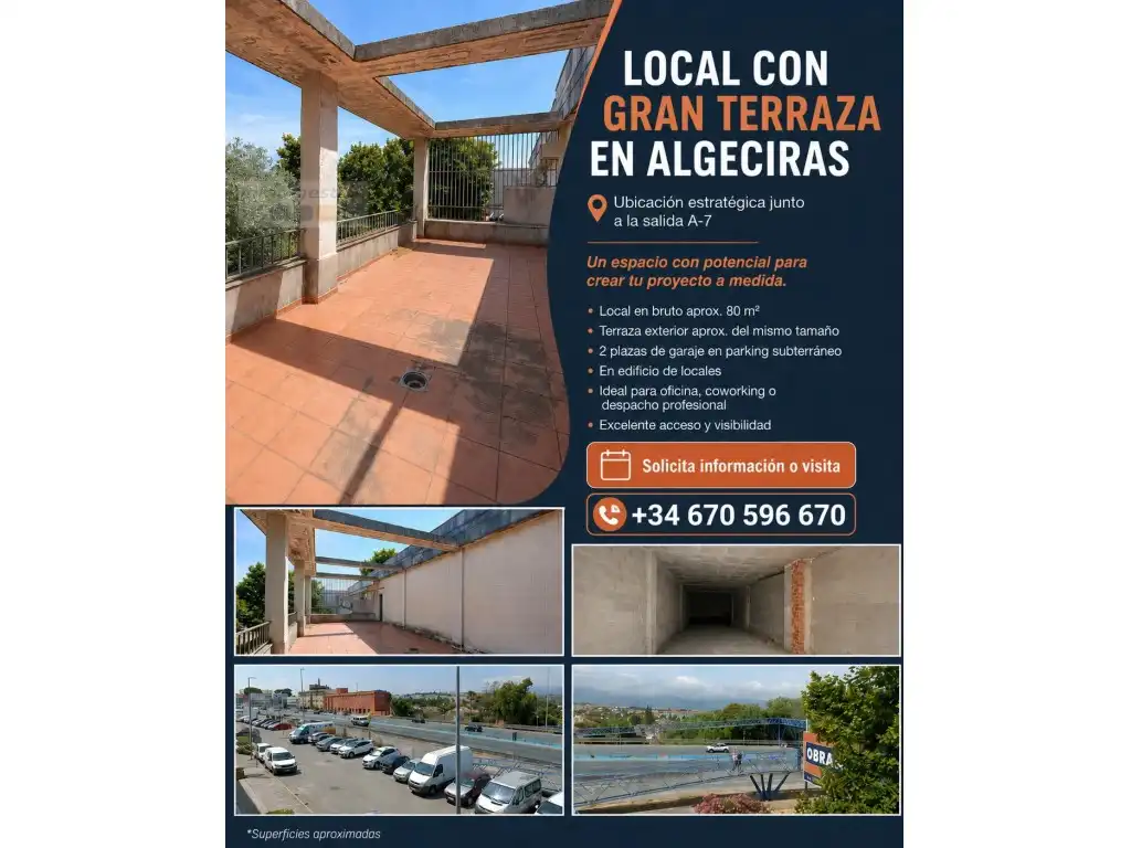 Vista exterior de Local en venta en Algeciras