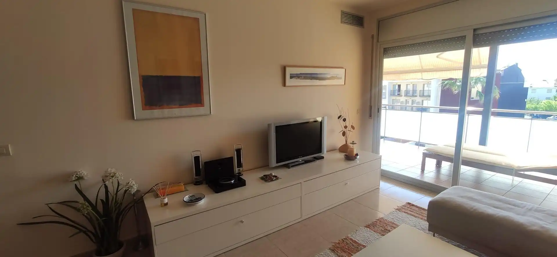 Living room of Flat for rent in La Ràpita  with Terrace and Furnished