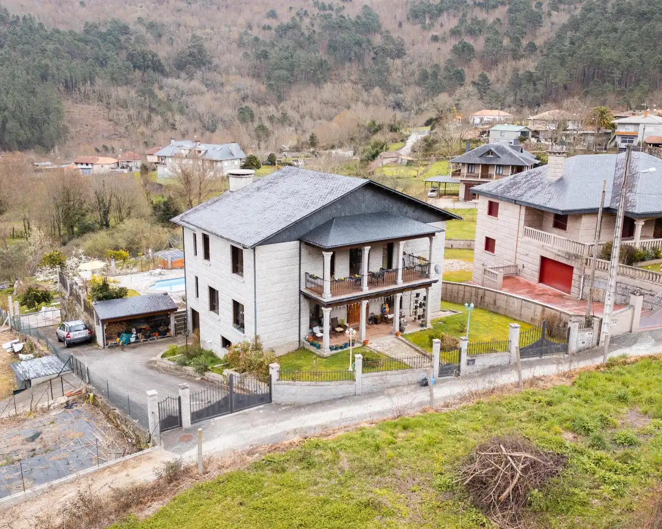 Vista exterior de Casa o chalet en venta en Padrenda con Calefacción, Jardín privado y Terraza