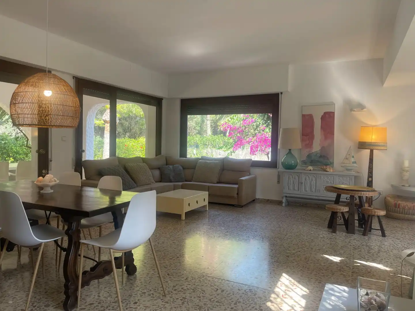 Wohnzimmer von Haus oder Chalet zur Miete in Dénia mit Klimaanlage, Heizung und Privatgarten
